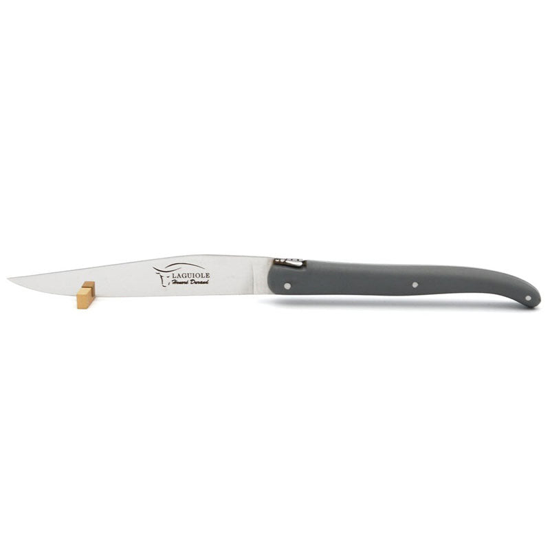 Laguiole Steak Knives, Grey Acrylic POM