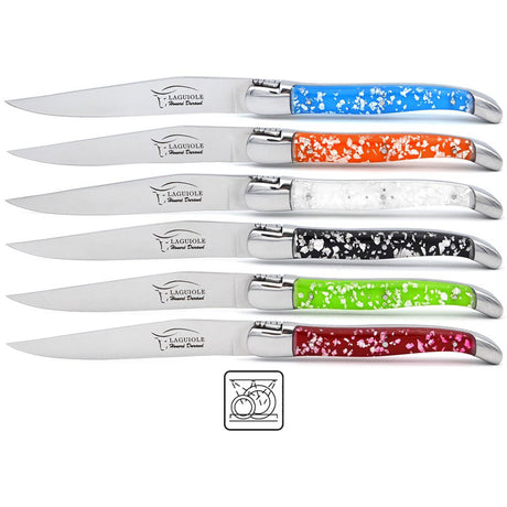 Laguiole Steak Knives, Mix with Silver Foil - Zouf.biz