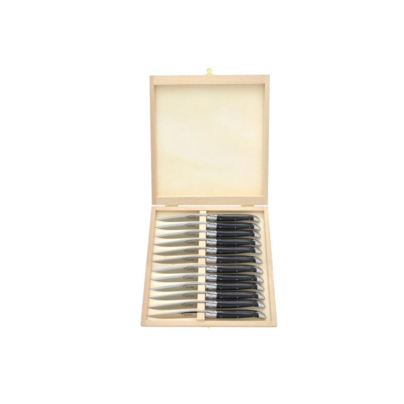 Laguiole Steak Knives, Black Corian