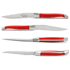 Laguiole Steak Knives, Red Corian