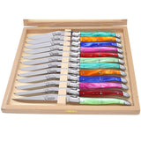 Laguiole Steak Knives, Mix Pearly Acrylic