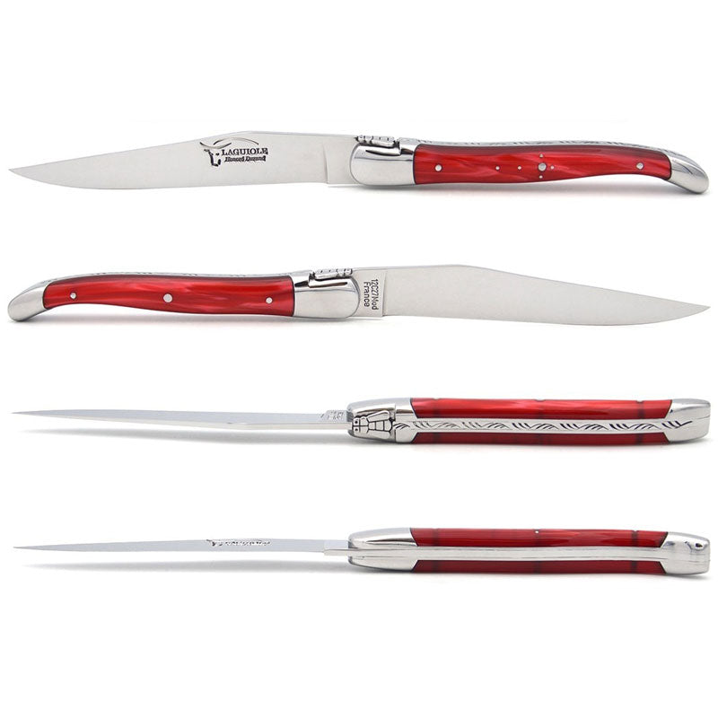 Laguiole Steak Knives, Mix Pearly Acrylic