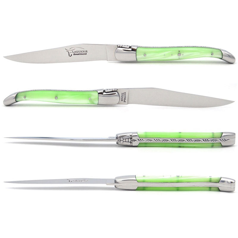Laguiole Steak Knives, Mix Pearly Acrylic