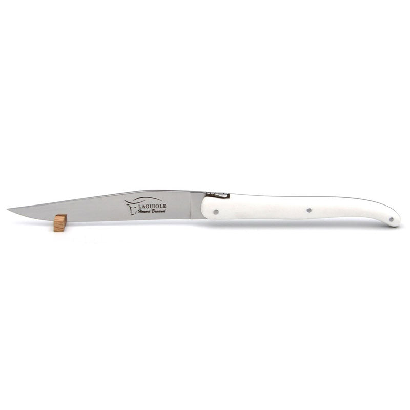 Laguiole Steak Knives, White Acrylic POM