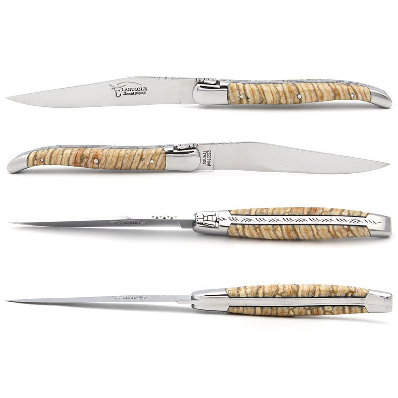 Laguiole Steak Knives Mammoth Molar, Prestige Collection