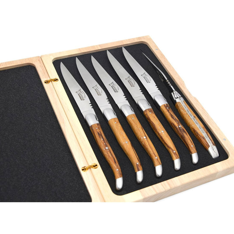 Laguiole Steak Knives Marblewood, Prestige Collection