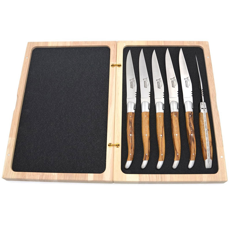 Laguiole Steak Knives Marblewood, Prestige Collection