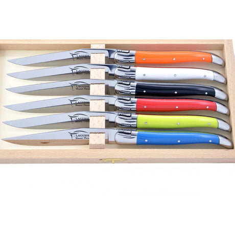 Laguiole Steak Knives, Mix Corian - Zouf.biz