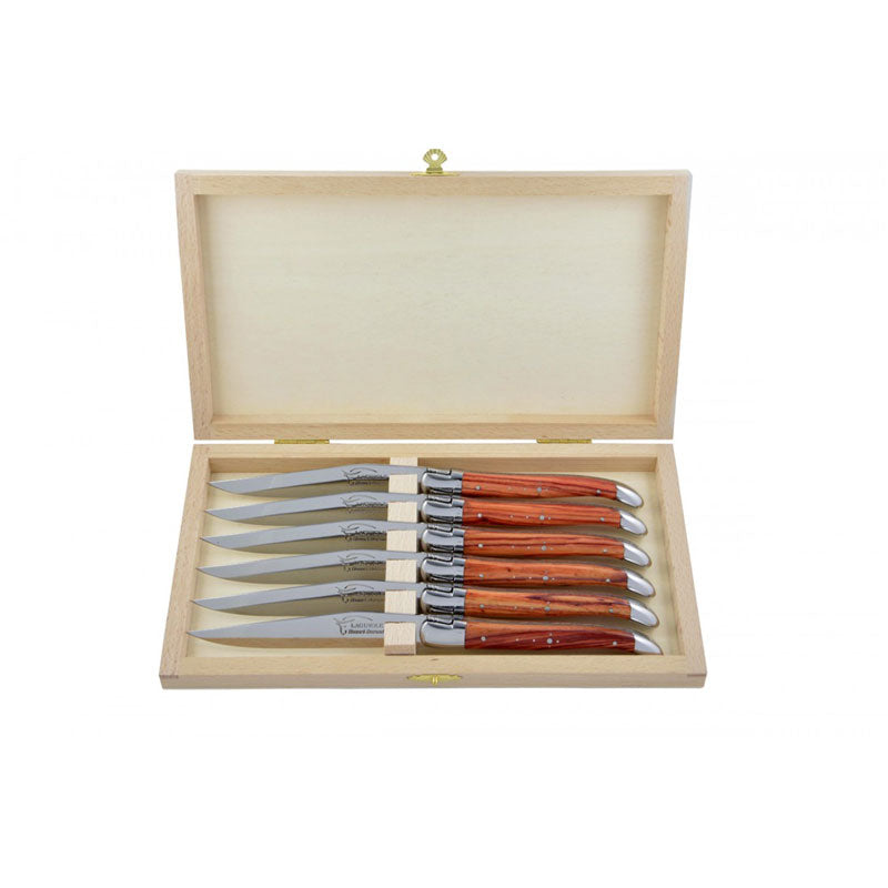 Laguiole Steak Knives, Rosewood - Zouf.biz