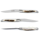 Laguiole Steak Knives Deer Antler, Prestige Collection