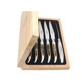 Laguiole Steak Knives Deer Antler, Prestige Collection - Zouf.biz