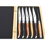 Laguiole Steak Knives Mix Wood, Prestige Collection
