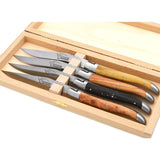 Laguiole Steak Knives Mix Wood, Prestige Collection