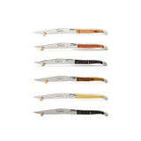 Laguiole Steak Knives Mix Wood, Prestige Collection - Zouf.biz