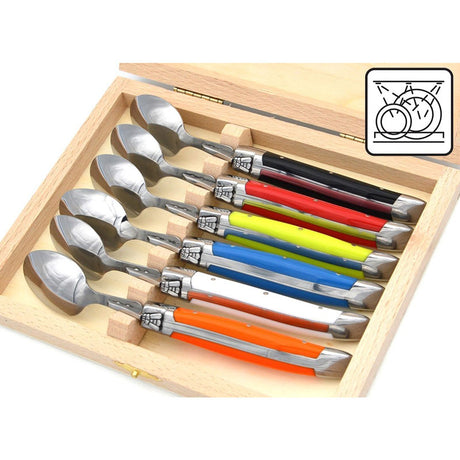 Laguiole Teaspoons, Mix Colours Corian