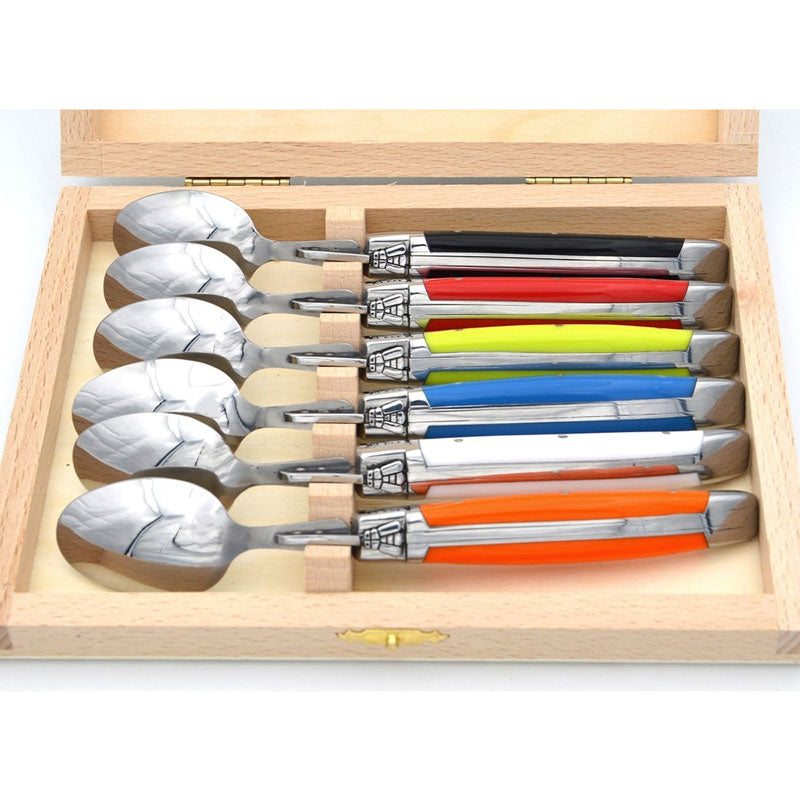 Laguiole Teaspoons, Mix Colours Corian