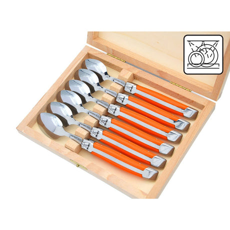 Laguiole Teaspoons, Orange Corian