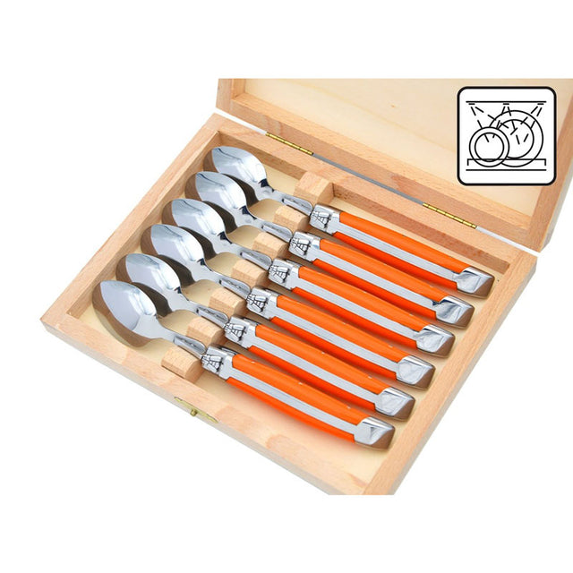 Laguiole Teaspoons, Orange Corian