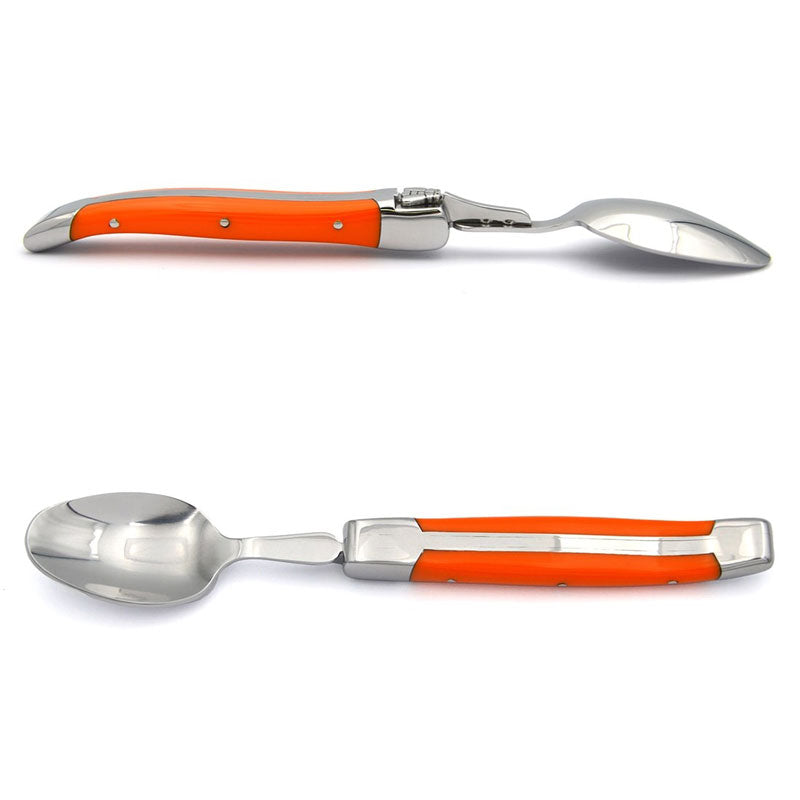 Laguiole Teaspoons, Orange Corian