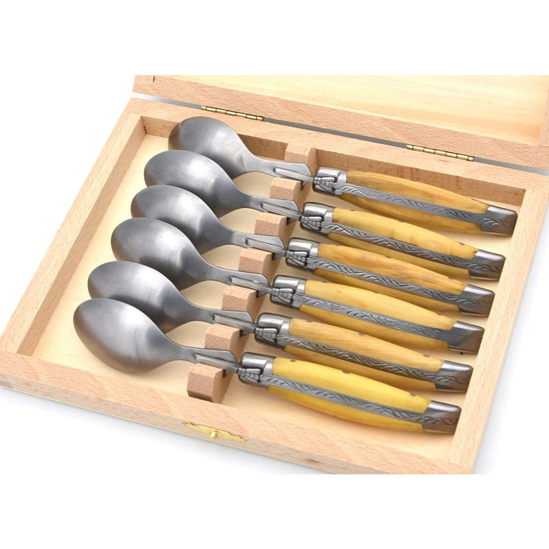 Crafted with the finest handle material to create an exclusive and elegant set, these exquisite teaspoons are perfect for adding a touch of sophistication to even the most discerning tables. Indulge in an unforgettable and decadent experience with our Prestige Collection