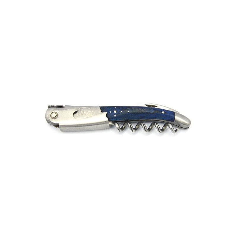 Laguiole Blue-Stained Beech Sommelier Corkscrew, Prestige Collection - Zouf.biz