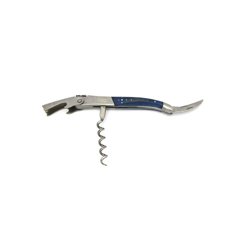 Laguiole Blue-Stained Beech Sommelier Corkscrew, Prestige Collection - Zouf.biz