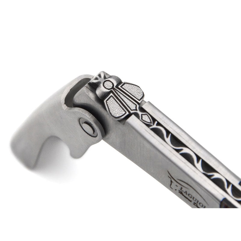 Laguiole Red Fossilized Mammoth Molar Sommelier Corkscrew, Bee & Spring Chiseled, Prestige Collection - Zouf.biz