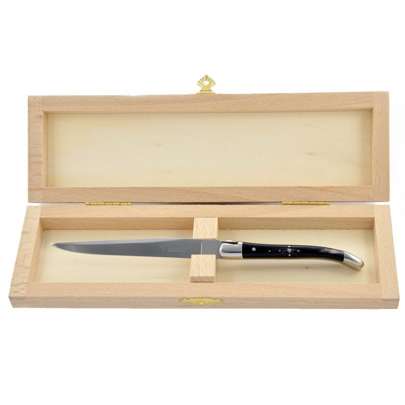 Laguiole Letter Opener - Cut Paper Knife Dark Horn Tip, Prestige Collection - Zouf.biz