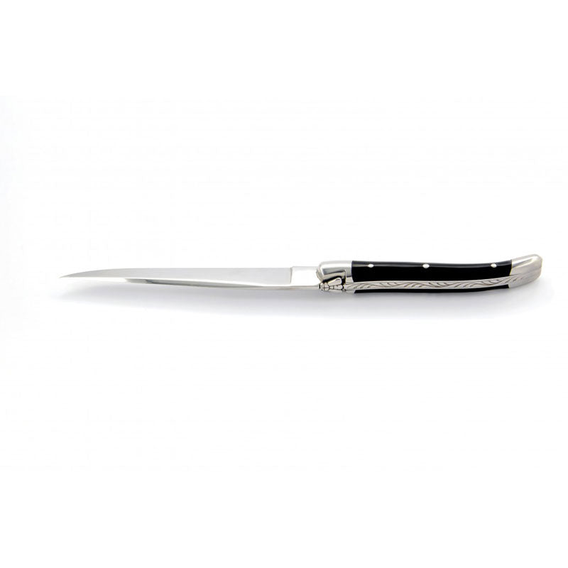 Laguiole Letter Opener - Cut Paper Knife Dark Horn Tip, Prestige Collection - Zouf.biz