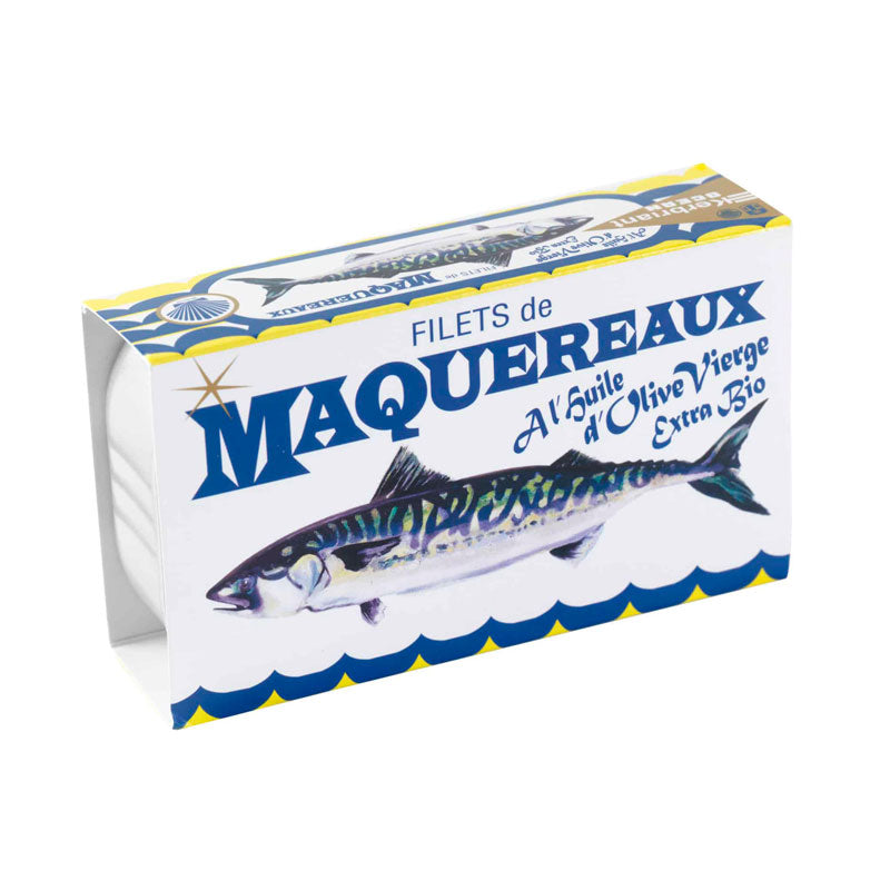 Mackerel Fillets in Organic Extra Virgin Olive Oil - 115g - Zouf.biz