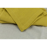 Pure Washed Linen Napkins, Set of 4, Amber Yellow