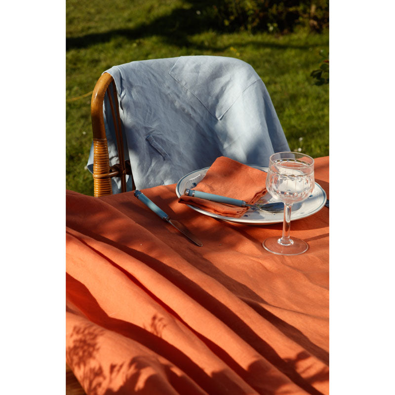 Pure Washed Linen Napkins, Set of 4, Apricot