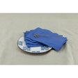 Pure Washed Linen Napkins, Set of 4, Blue Flower