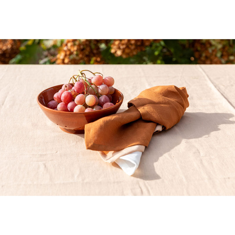 Pure Washed Linen Napkins, Set of 4, Caramel
