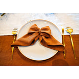 Pure Washed Linen Napkins, Set of 4, Caramel