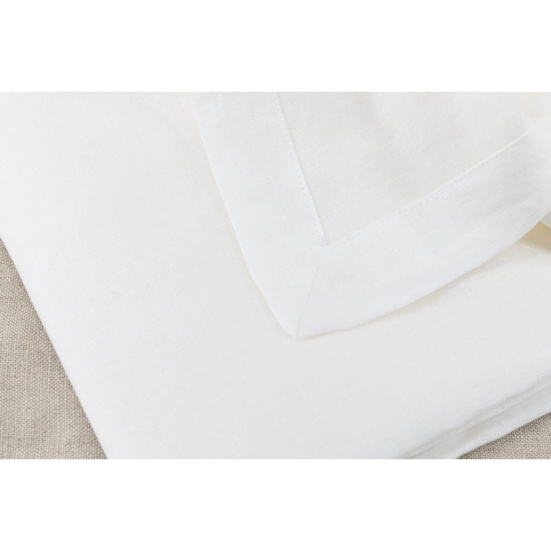 Pure Washed Linen Napkins, Set of 4, Chalk White