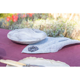 Pure Washed Linen Napkins, Set of 4, Flint Grey Stripe