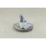 Pure Washed Linen Napkins, Set of 4, Flint Grey Stripe