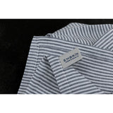 Pure Washed Linen Napkins, Set of 4, Flint Grey Stripe