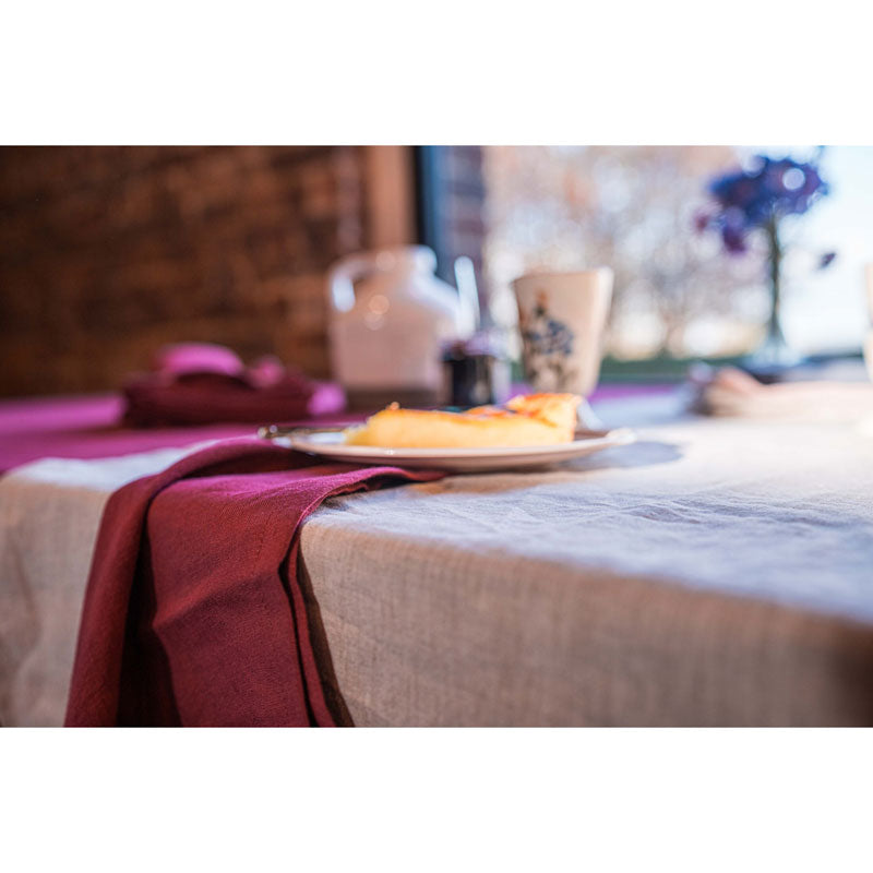 Pure Washed Linen Napkins, Set of 4, Heather Rose
