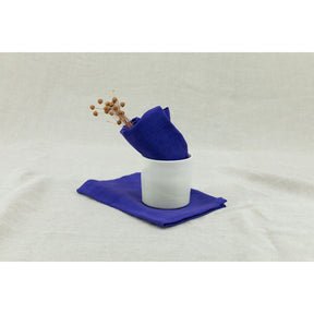 Pure Washed Linen Napkins, Set of 4, Indigo