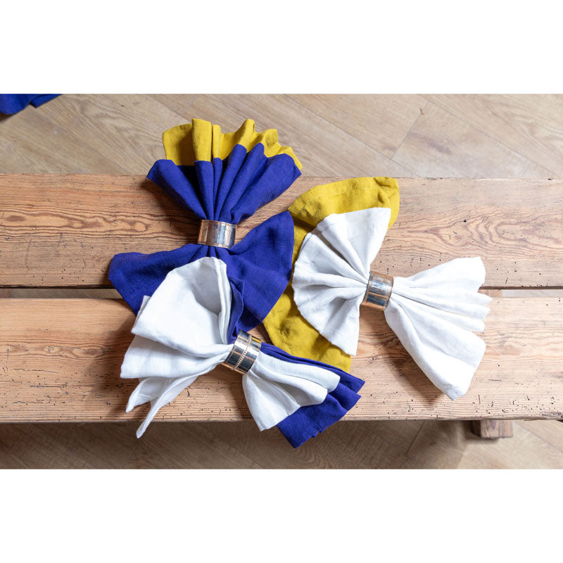 Pure Washed Linen Napkins, Set of 4, Indigo
