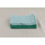 Pure Washed Linen Napkins, Set of 4, Pea Stripe