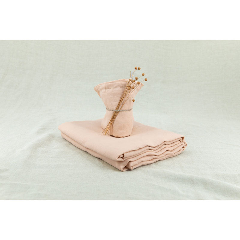 Pure Washed Linen Napkins, Set of 4, Peach