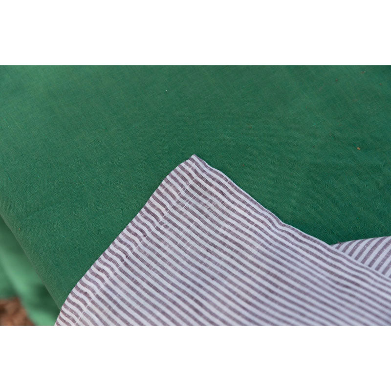 Pure Washed Linen Napkins, Set of 4, Plum Stripe