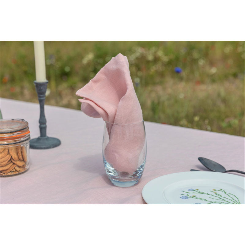 Pure Washed Linen Napkins, Set of 4, Rose Petal