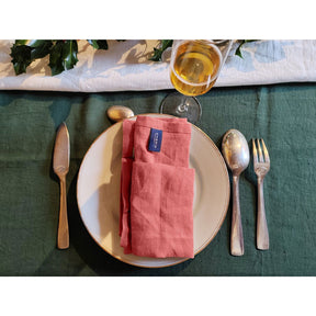 Pure Washed Linen Napkins, Set of 4, Rosewood