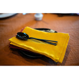Pure Washed Linen Napkins, Set of 4, Saffron