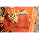 Pure Washed Linen Napkins, Set of 4, Terracotta Tile