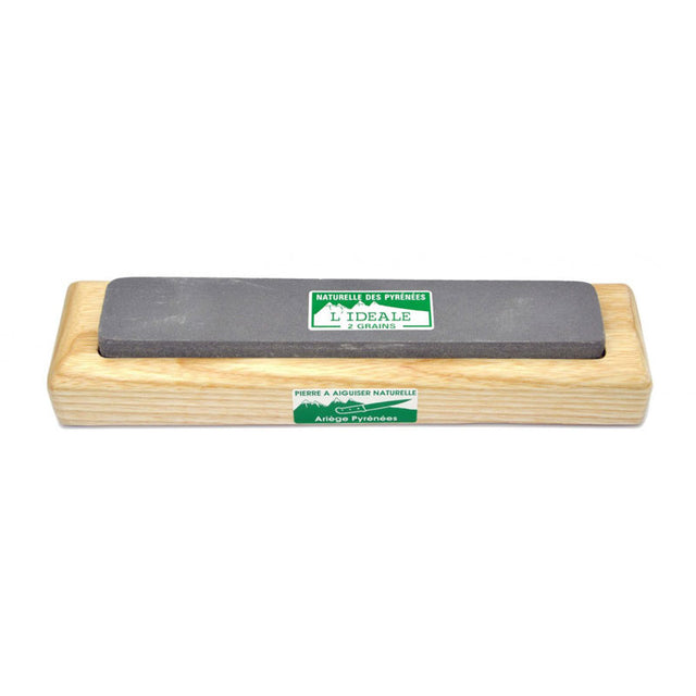 Natural Sharpening Stone, 2 Grains with Wooden Base - Zouf.biz